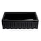 Alfi Brand Black Gloss 33" x 18" Reversible Fluted / Smooth Fireclay Farm Sink AB3318HS-BG - alternate 7